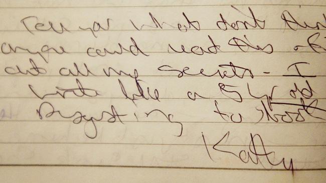 Folbigg’s diary entry about the ‘secrets’ in her diaries, written in 1997.