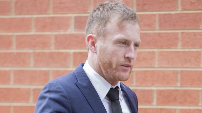 Daniel Connors outside Echuca Magistrates Court after being fined $4000.