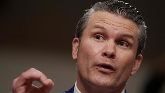 Pete Hegseth speaks at a Senate Armed Services confirmation hearing on Capitol Hill in Washington, DC. Picture: Getty Images via AFP