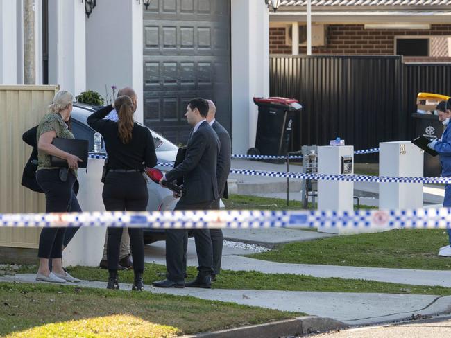 Emergency services were called to a home on Narelle Crescent, Greenacre, after reports of shots fired. Picture: NCA NewsWire.