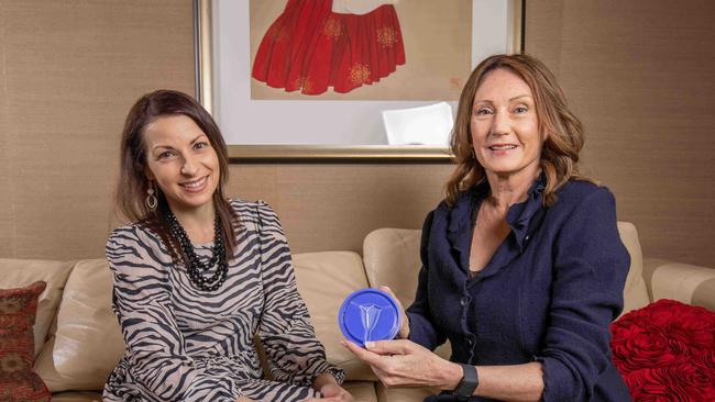 Dr Susan Evans and Project Manager Rachael Tippins and Dr Susan Evans with the device. Picture: Ben Clark