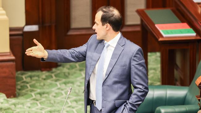 Opposition Leader Vincent Tarzia attacks the Labor government on Tuesday. Picture: /Russell Millard Photography