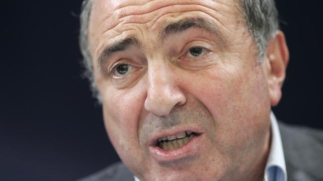 Russian exile Boris Berezovsky, a close friend of former Russian agent Alexander Litvinenko who was poisoned by Polonium 2-10, speaks at a news conference in London in 2007.