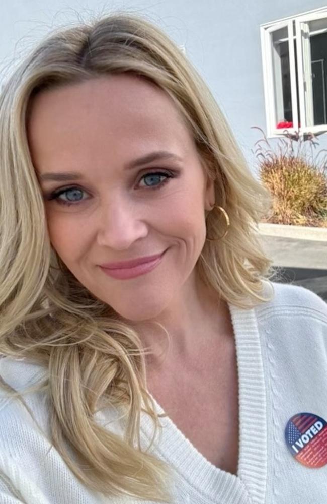 Reese Witherspoon shared that she'd voted for Kamala Harris. Picture: Instagram