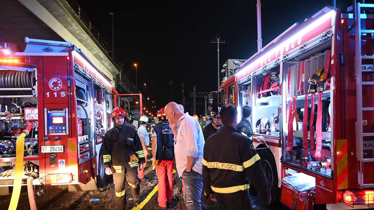 A bus accident in Venice resulted in at least 20 fatalities, including two children, with several others suffering varying degrees of injuries. Picture: Marco Sabadin / AFP