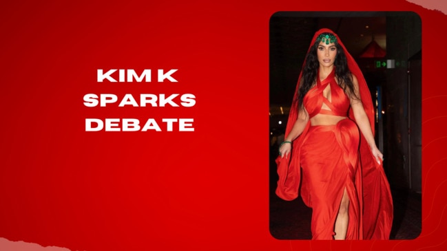 Kim K's red look causes drama.