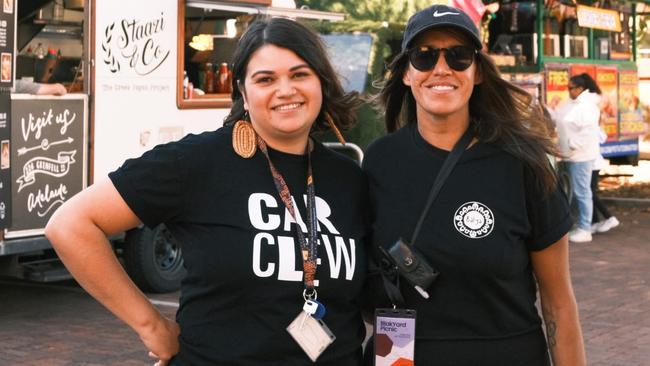 SA creative Lilla Berry (left) is an award-nominated filmmaker and First Nations program manager at Carclew. Picture: Instagram @carclew