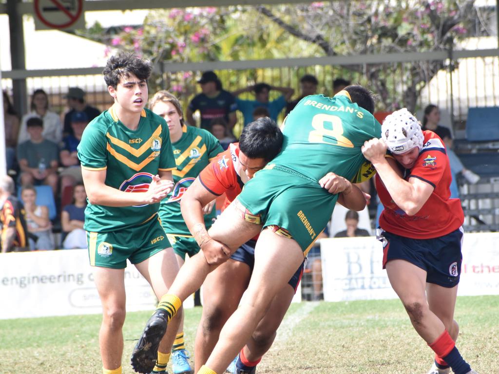 Rockhampton District Secondary Schools Rugby League grand finals, Year 10A, St Brendan’s College versus Emmaus College Browne Park, September 10, 2022.