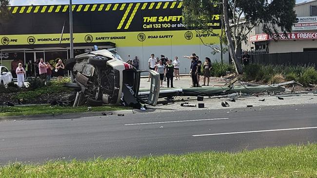 A man has died after his car hit a pole on Canterbury Rd in Bayswater North.