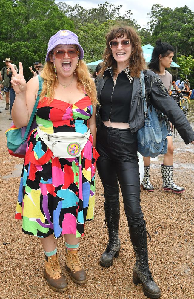 Rebel Lyons and Katie Canavan at the Woodford Folk Festival. Wednesday December 28, 2022. Picture, John Gass