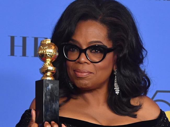 Oprah’s speech proved one of the defining moments of the night. Picture: AFP PHOTO / Frederic J. BROWN.