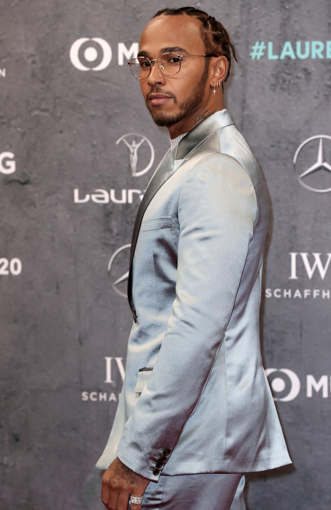 ‘Sleepless nights.’ Lewis Hamilton has revealed his strong connection to Australia in the wake of the bushfires. Picture: Getty Images for Laureus