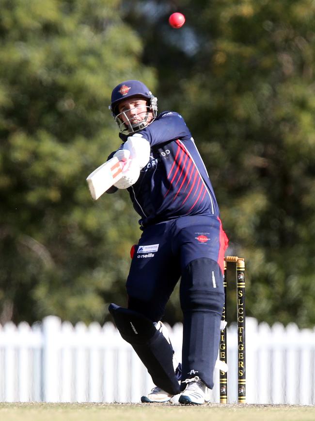 Mudgeeraba’s Lydon Gibbons dug his team out of a serious hole in the round four clash against Coomera Hope Island. Picture by Richard Gosling