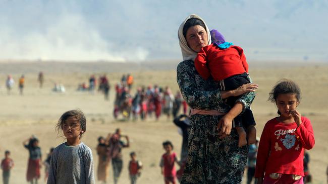 The violence wreaked on Israeli civilians is eerily similar to the treatment ISIS meted out to the Yazidis in 2014. Picture: Reuters