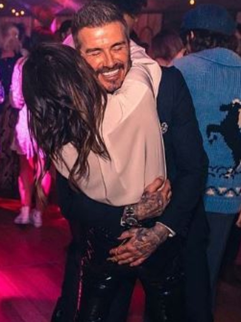 David and Victoria Beckham will no doubt be on the dancefloor – pictured here at Brooklyn’s 21st. Picture: Instagram