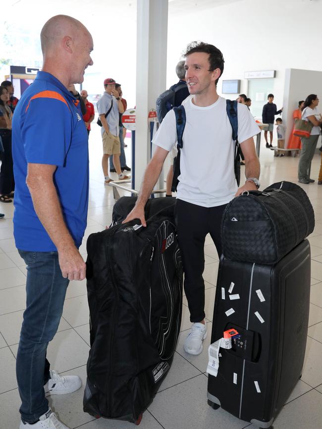 Simon Yates, who rides for Jayco, unexpectedly arrived on the same flight as some British team riders. Picture: Dean Martin