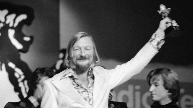 James Last in 1974 with his Radio Luxemburg Golden Lion Award.