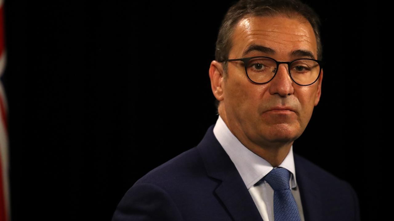 South Australian Premier Steven Marshall urged people to follow new lockdown rules and present for testing immediately if experiencing symptoms. Picture: Kelly Barnes/Getty