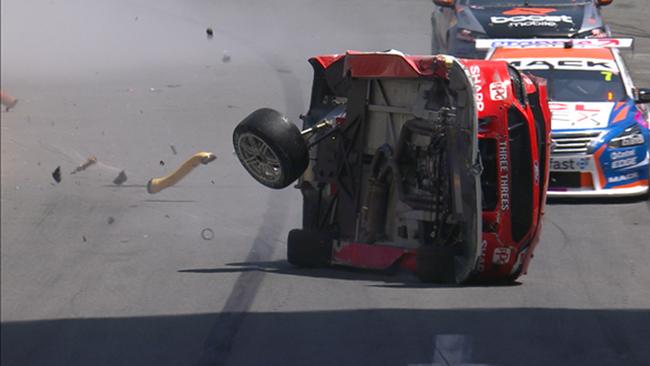 Scott McLaughlin was lucky to survive his horror crash on the Gold Coast. Picture: AAP