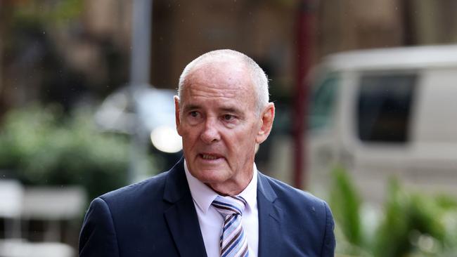 Chris Dawson arrives at the Supreme Court in Sydney. The ex-Newtown Jets player and school teacher is charged with murdering his wife Lynette in 1982. Picture: NCA NewsWire / Damian Shaw