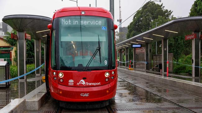 The Parramatta rail had been slated for a “mid year” opening. Picture: Justin Lloyd.