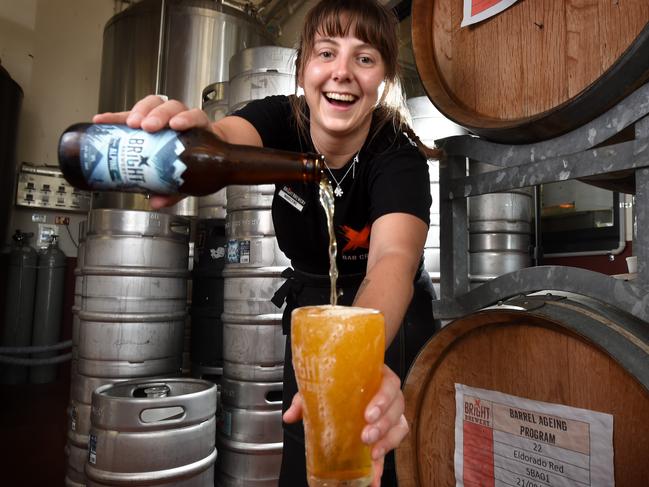 Bright Brewery with staff Harry Borthwick (Bar Manager) and Madeleine Cooper (bar supervisor). Picture: Tony Gough