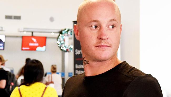 Kane O'Meley has been extradited back to Sydney after being accused of biting off part of a man's ear in a pub fight on the Central Coast. Picture: Elise Derwin