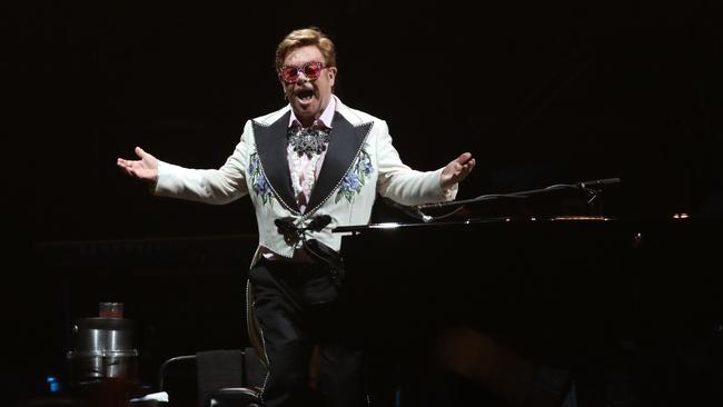 Elton John performs at Bankwest Stadium in Parramatta. Picture: Damian Shaw