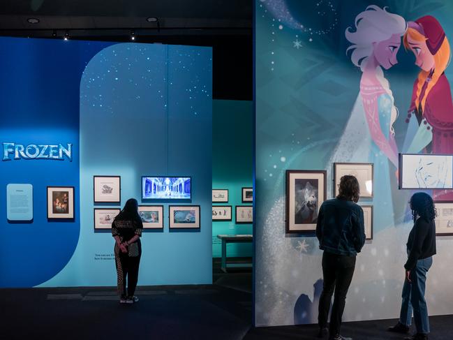 Inside the Disney: The Magic of Animation exhibition at ACMI. Picture: Phoebe Powell