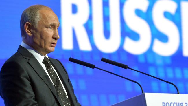 Russian President Vladimir Putin reportedly told officials to fly relatives living abroad back to Russia. Picture: AFP/Sputnik/Alexei Druzhinin