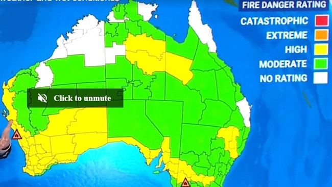 Fire danger warnings remain in place for parts of Western Australia and Victoria. Picture: Sky News