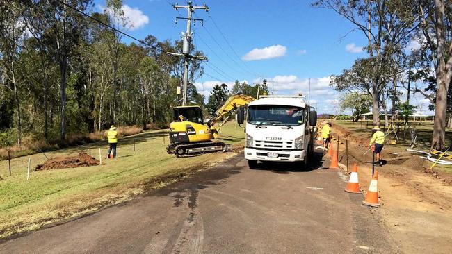 UPGRADE: A section of Dawn Rd is being widened this week. Picture: Frances Klein