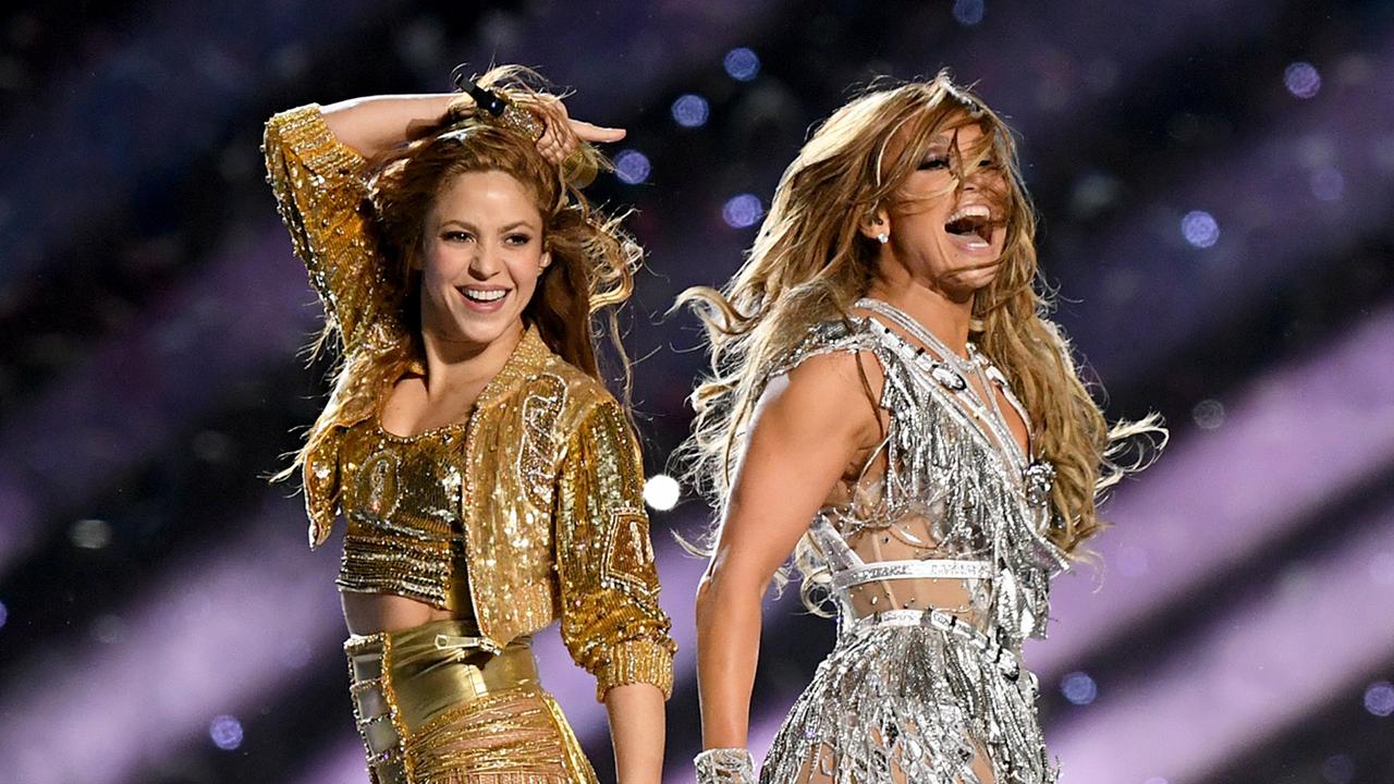 Shakira (L) and Jennifer Lopez rocked the Super Bowl halftime show. Picture: Kevin Winter/Getty Images/AFP