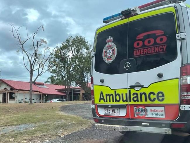 A man may be trapped after a tractor has rolled on private property on GYmpie's Southside.