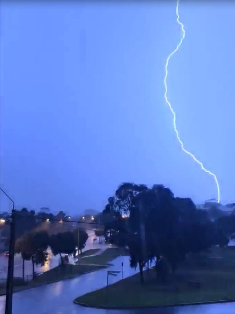 Lightning at Pasadena, by Cohan Morris.