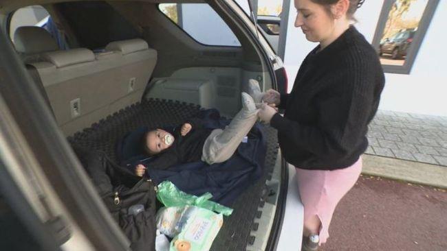 Cassandra and her young family were forced to live in a Ford Territory for eight months due to homelessness. Picture: 9News