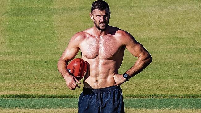 Unvaccinated West Coast star Jack Darling continues to train away from the club. Picture: Supplied