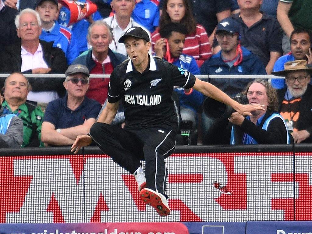 Disaster on the boundary for Trent Boult.