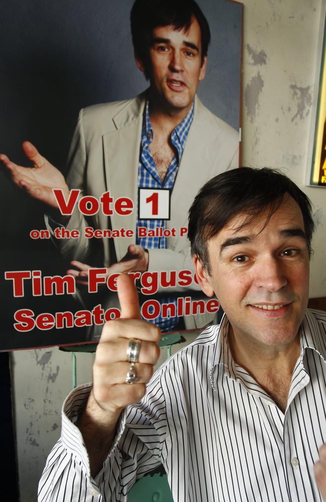 Tim Ferguson ran as a NSW Senate candidate for Senator Online in 2013.