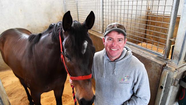 Racing trainer Stuart Kendrick is eager to see how his newly gelded runner Down and Around performs on Sunday.