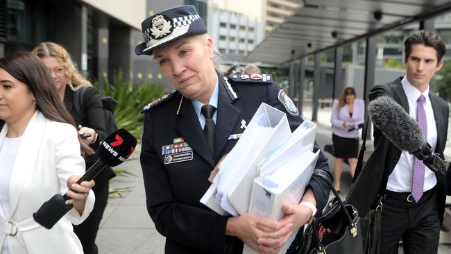 Police Commissioner Katarina Carroll leaves the Commission of Inquiry after giving evidence on October 6, 2022. Picture: John Gass.