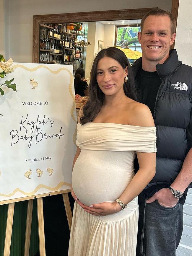 Kaylah Collins and Lindsay Collins at their baby shower. Photo: Instagram.