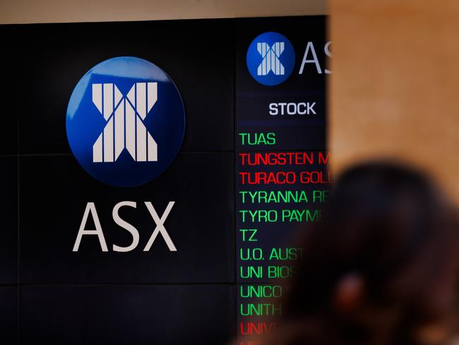 SYDNEY, AUSTRALIA - NewsWire Photos, October 29 2024. GENERIC. Stocks. Finance. Economy. Stock price ticker of the Australian Stock Exchange, ASX, at their offices on Bridge Street. Picture: NewsWire / Max Mason-Hubers