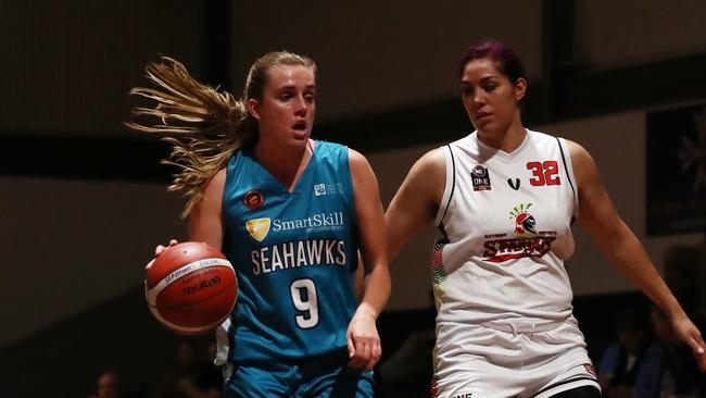 Lauren Jansen of the North Gold Coast Seahawks. Picture: Jason O'Brien