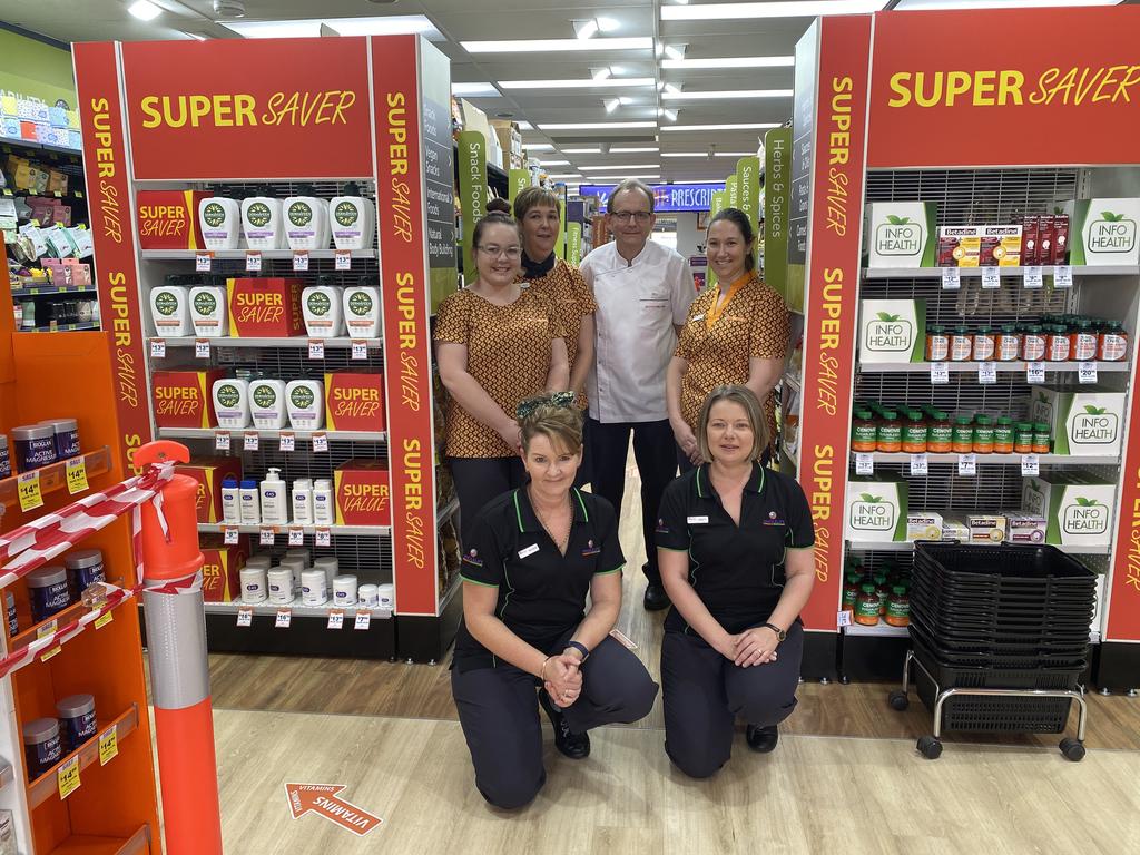 Discount Drug Stores Kingaroy store owner, Barry Lonsdale, and the team. File Photo.