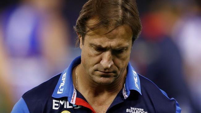 Luke Beveridge’s Bulldogs have been inconsistent this season. Picture: Getty