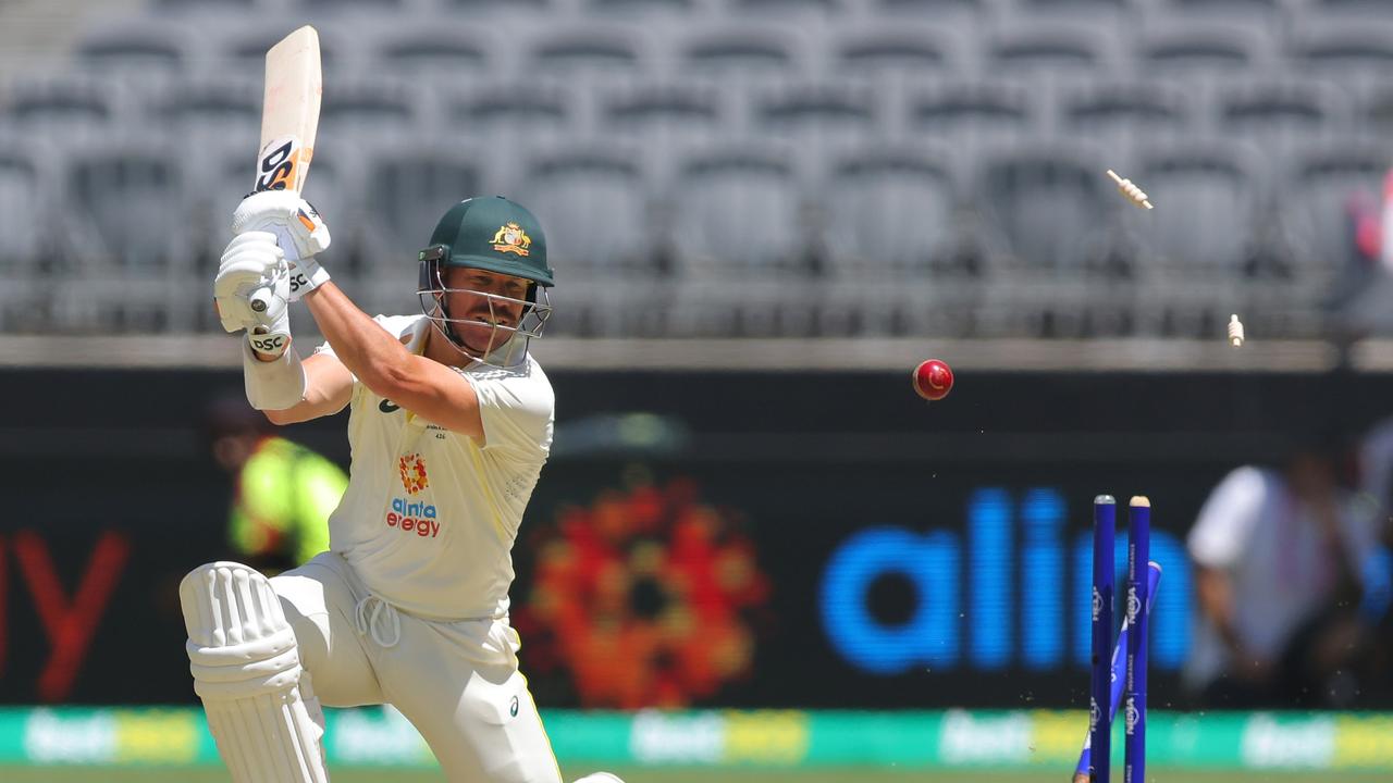 David Warner was the only Australian batsman who failed to reach 50. Picture: James Worsfold/Getty