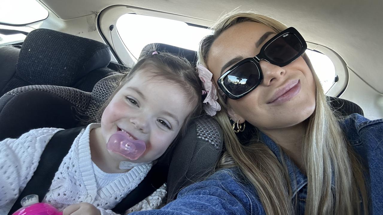 Two-year-old Starlee Holley, who has been diagnosed with a rare condition called Langerhans cell histiocytosis, with her mum Leyneaka Maigler. Picture: Supplied