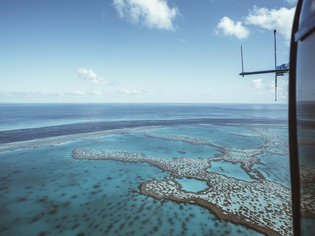 A scenic flight over the Whitsundays. Picture: Jason Hill