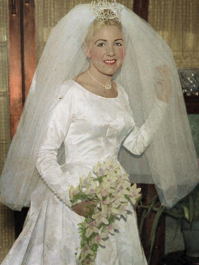 A radiant Mary Anne on her wedding day.